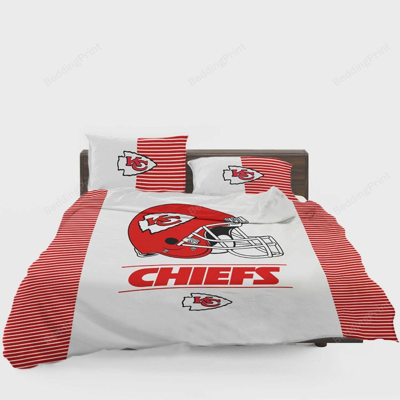 Kansas City Chiefs NFL Football Team Bedding Set Duvet Cover Home Decor Gift For NFL Lovers