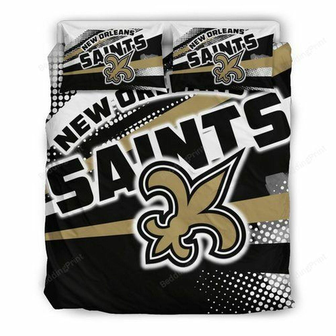 Colorful Shine Amazing New Orleans Saints Bedding Set Duvet Cover With Pillowcase Home Decor Gift For NFL Lovers
