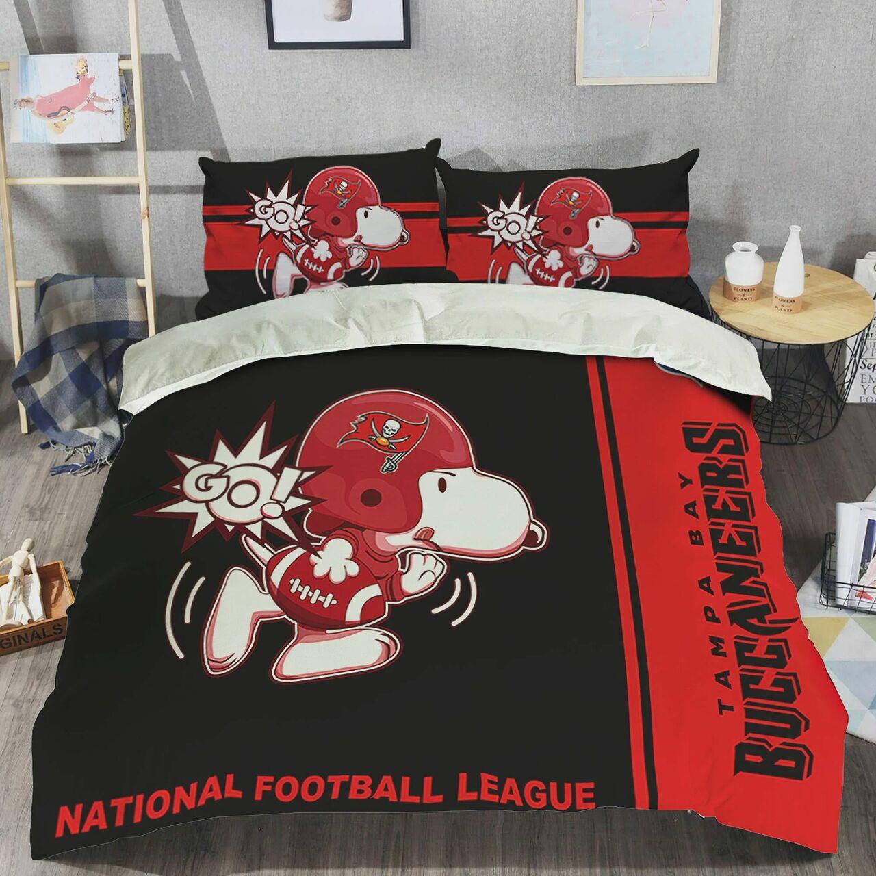 Nfl Tampa Bay Buccaneers Bedding Set Duvet Cover With Pillowcase Home Decor Gift For NFL Lovers