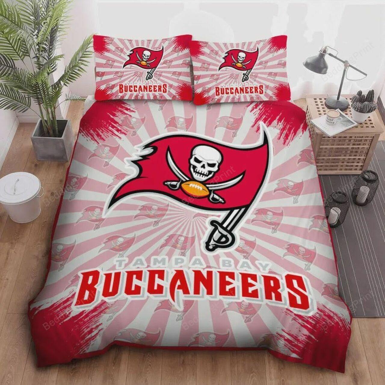 Tampa Bay Buccaneerss NFL Football Team Bedding Set Duvet Cover Home Decor Gift For NFL Lovers