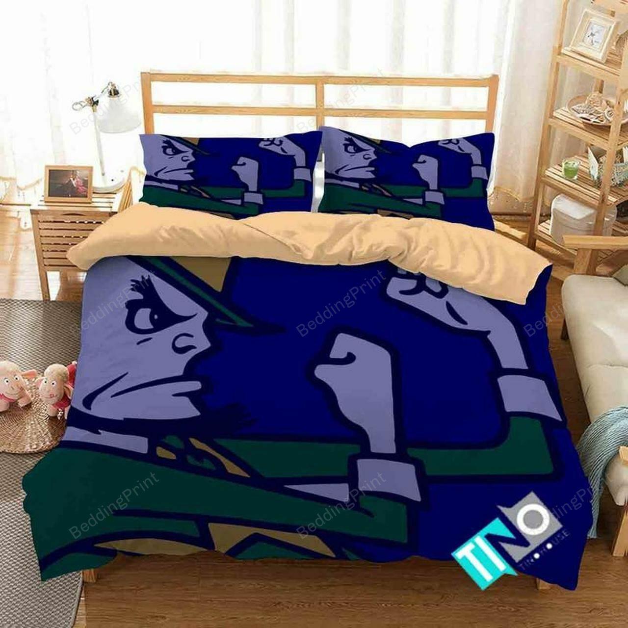 Ncaa Notre Dame Fighting Irish Bedding Set Duvet Cover With Pillowcase Home Decor Gift For NCAA Lovers