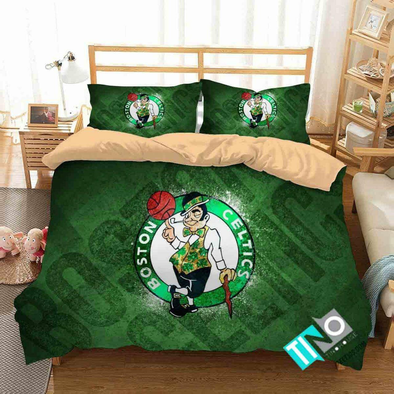 Nba Boston Celtics 1 Logo 3Ds N Bedding Set Duvet Cover Basketball Home Decor For Fans