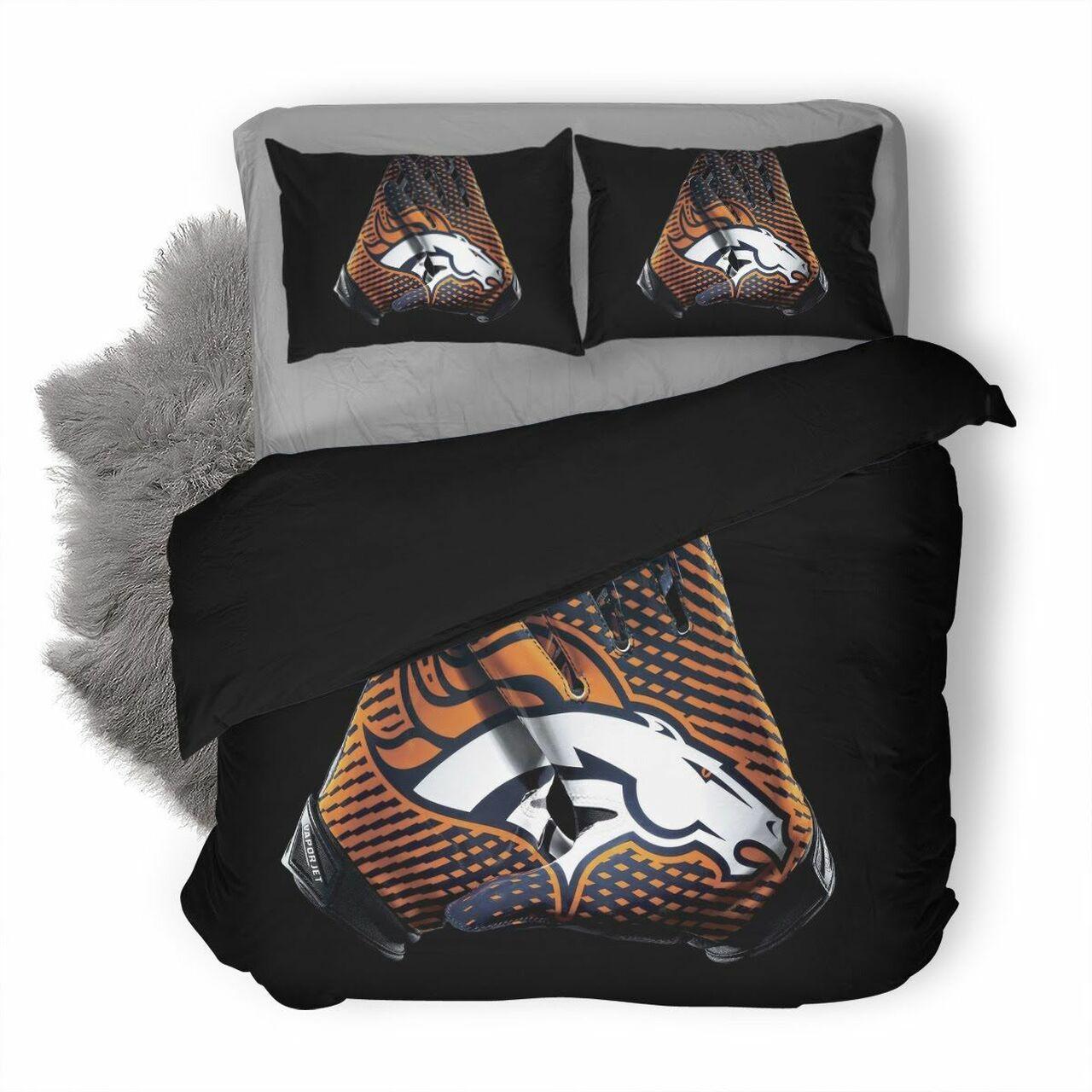 Nfl Denver Broncos 4 Bedding Set Duvet Cover With Pillowcase Home Decor Gift For NFL Lovers