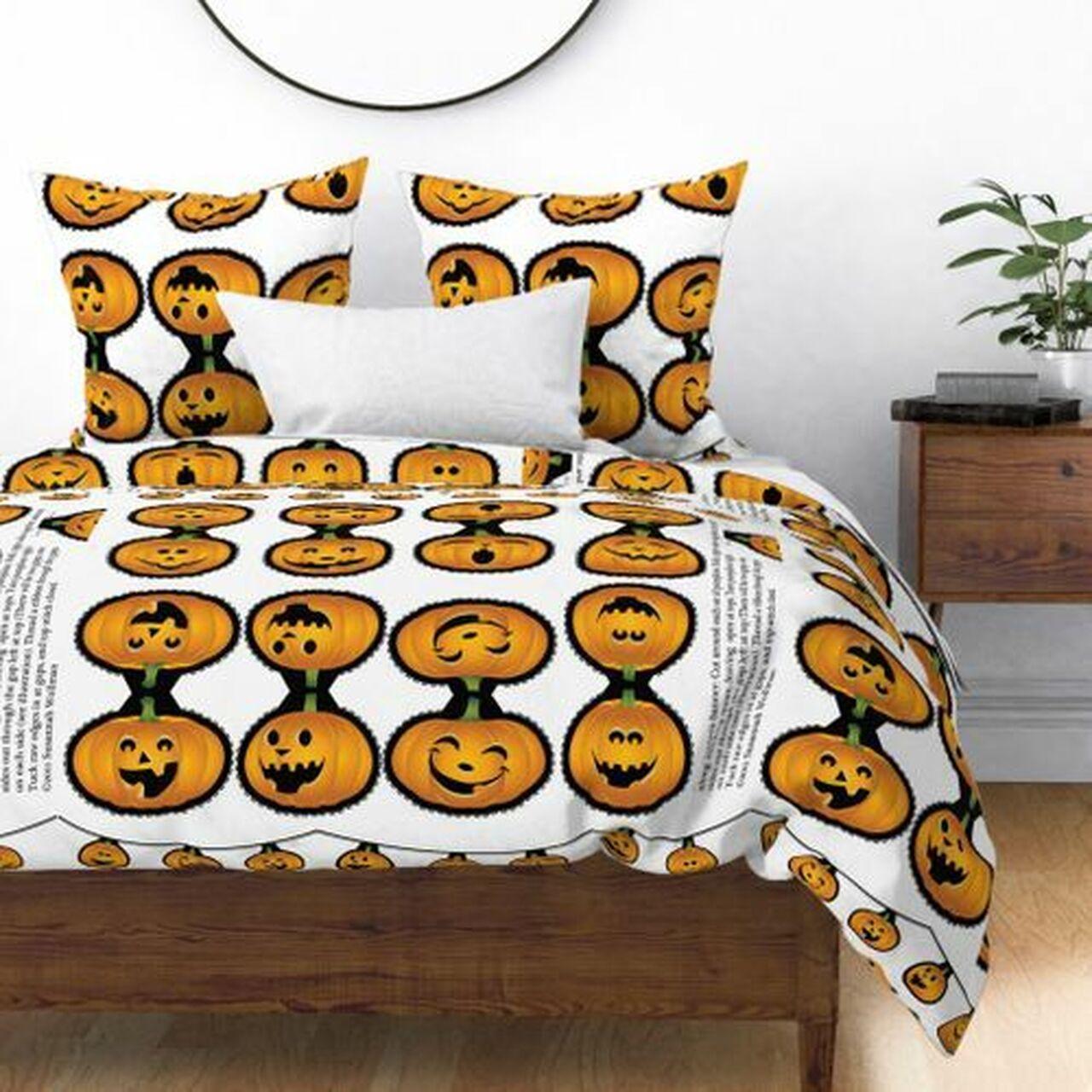 Pumpkinbanner Rbsmt Nojdhpsd Amazing Room Decor Gothic Bedding Set Duvet Cover Gift For Halloween Season
