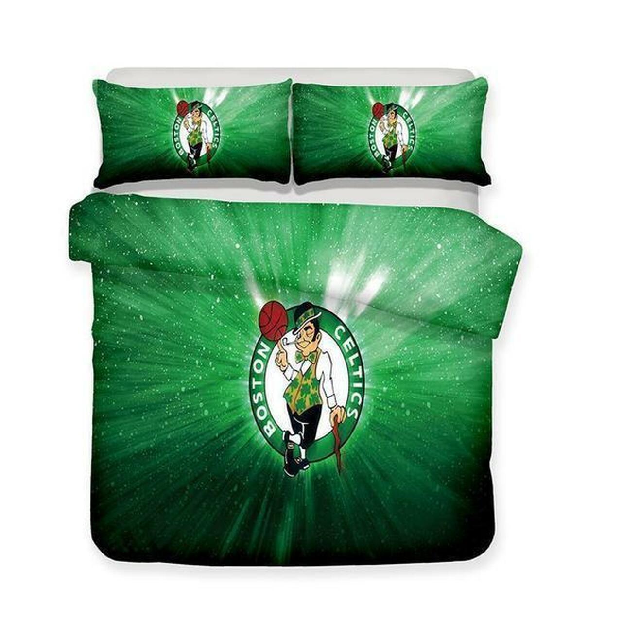 Nba Boston Celtics Themes Bedding Set Duvet Cover Basketball Home Decor For Fans