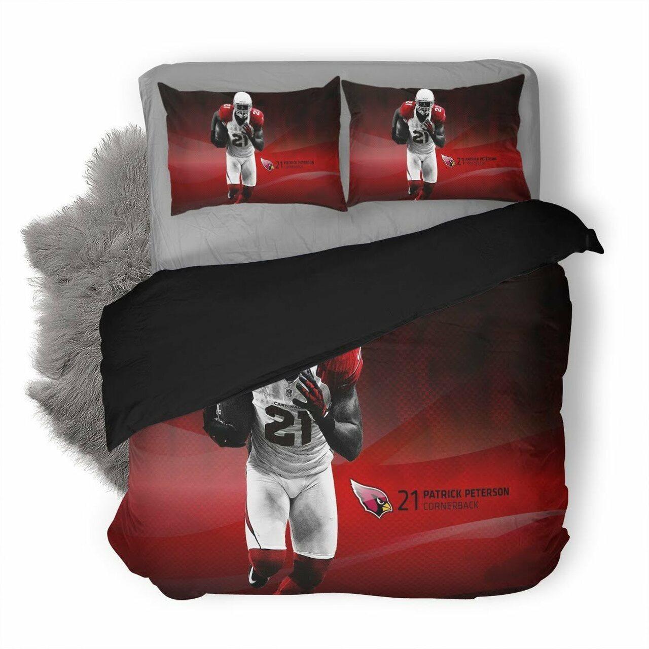 Nfl Arizona Cardinals Patrick Peterson Bedding Set Duvet Cover With Pillowcase Home Decor Gift For NFL Lovers