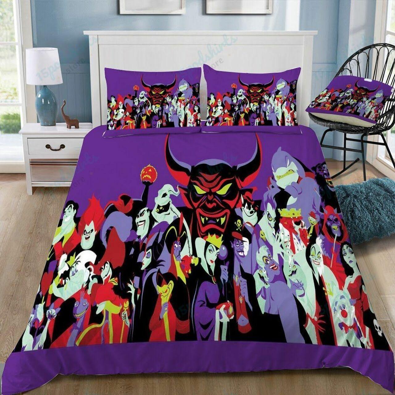 Disney Villains 21 Beautiful Decor For Disney Fan Bedding Set Duvet Cover Meaningful Gift For Love