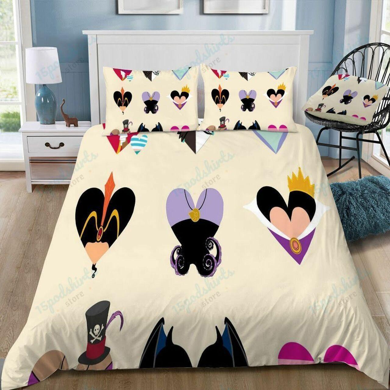 Disney Villains 50 Beautiful Decor For Disney Fan Bedding Set Duvet Cover Meaningful Gift For Love