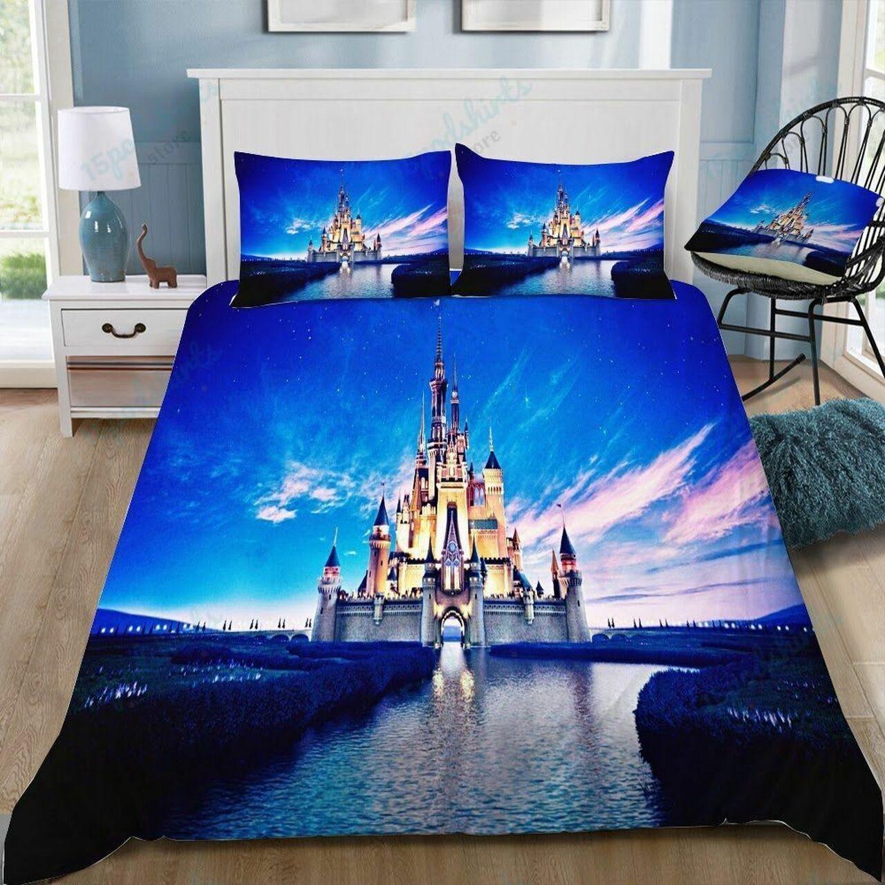Disney Castle 205 Beautiful Decor For Disney Fan Bedding Set Duvet Cover Meaningful Gift For Love