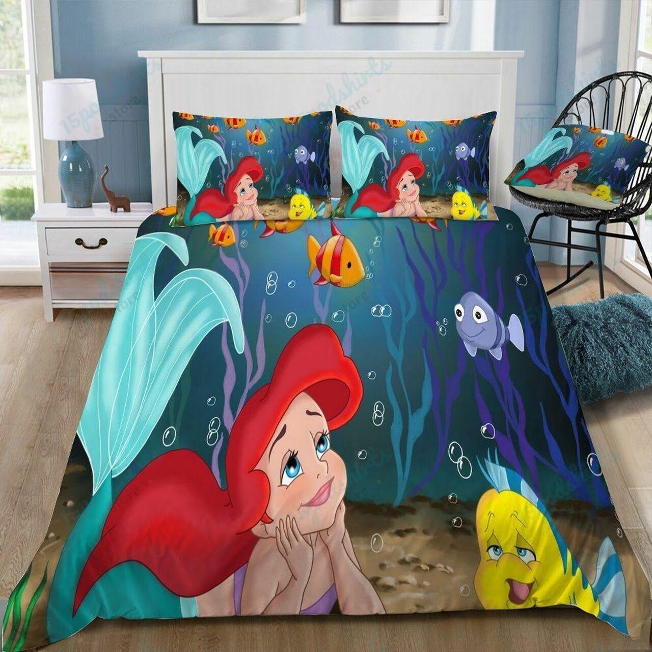 Disney Ariel 2 Beautiful Decor For Disney Fan Bedding Set Duvet Cover Meaningful Gift For Love