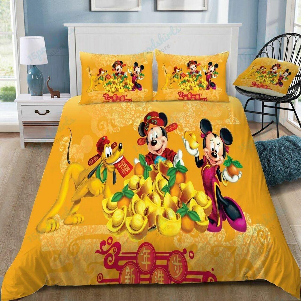 Disney Mickey 15 Beautiful Decor For Disney Fan Bedding Set Duvet Cover Meaningful Gift For Love