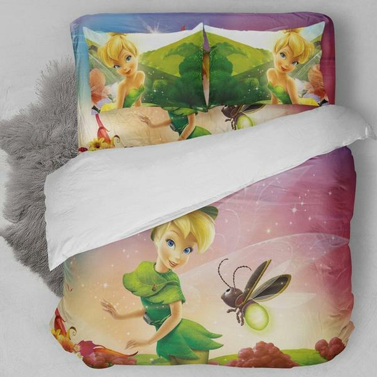 Tinker Bell Amazing Room Decor For Disney Fan Bedding Set Duvet Cover Meaningful Gift For Halloween Christmas