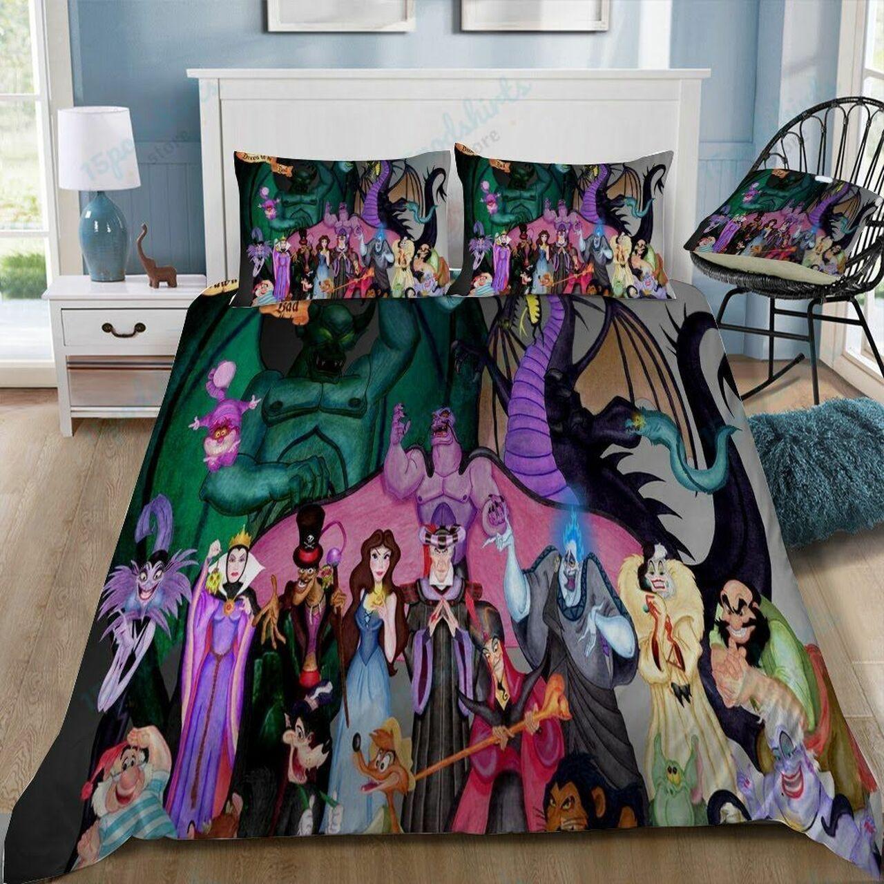 Disney Villains 15 Beautiful Decor For Disney Fan Bedding Set Duvet Cover Meaningful Gift For Love