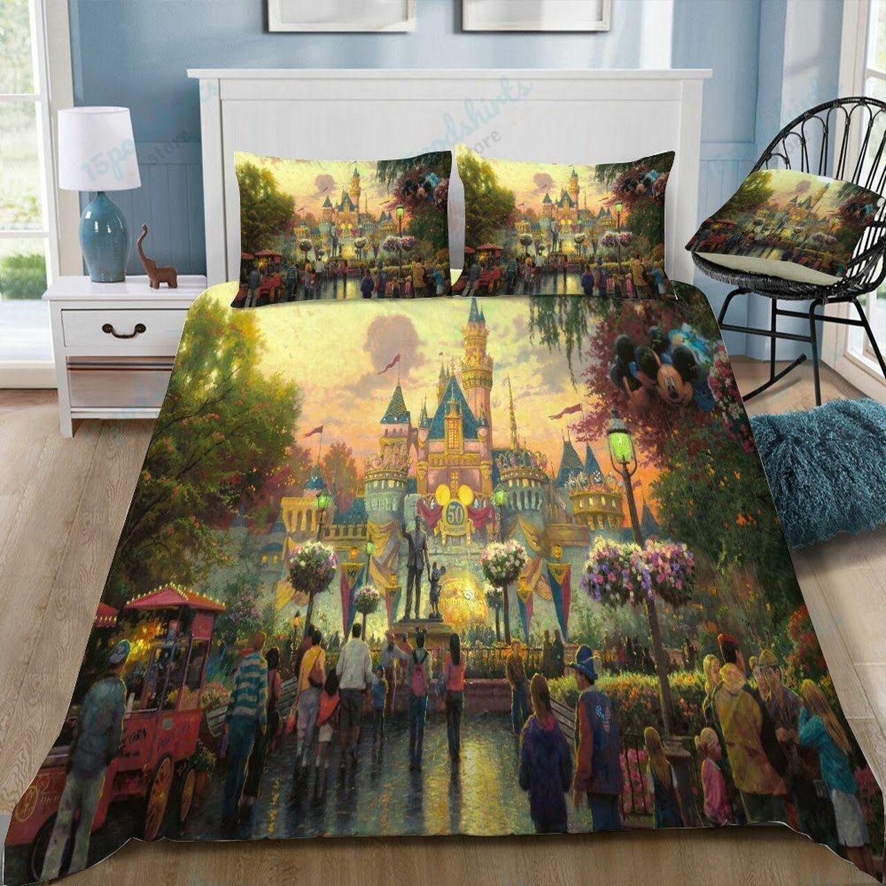 Disney Castle 442 Beautiful Decor For Disney Fan Bedding Set Duvet Cover Meaningful Gift For Love