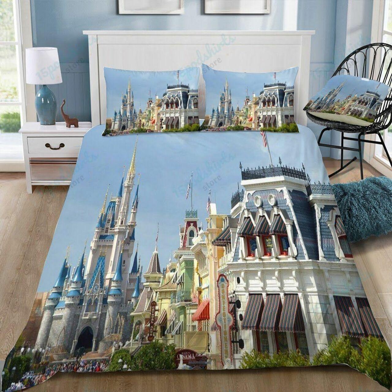 Disney Castle 27 Beautiful Decor For Disney Fan Bedding Set Duvet Cover Meaningful Gift For Love