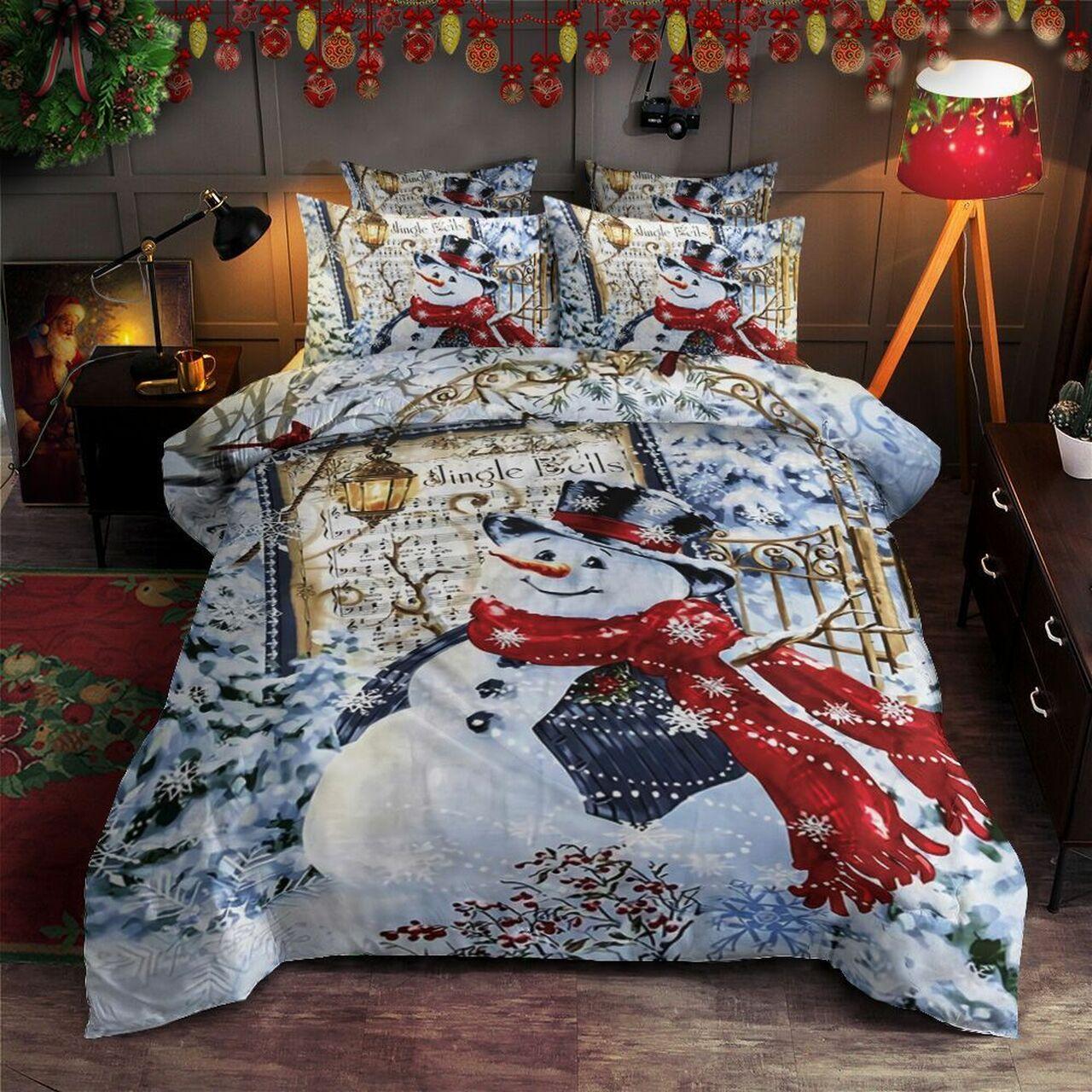 Snowman Merry Christmas Cg2111161TsAmazing Christmas Bedroom Decor Duvet Cover Bedding Set With Pillowcase Meaningful Gift For Friend Holiday Season Christmas Gift
