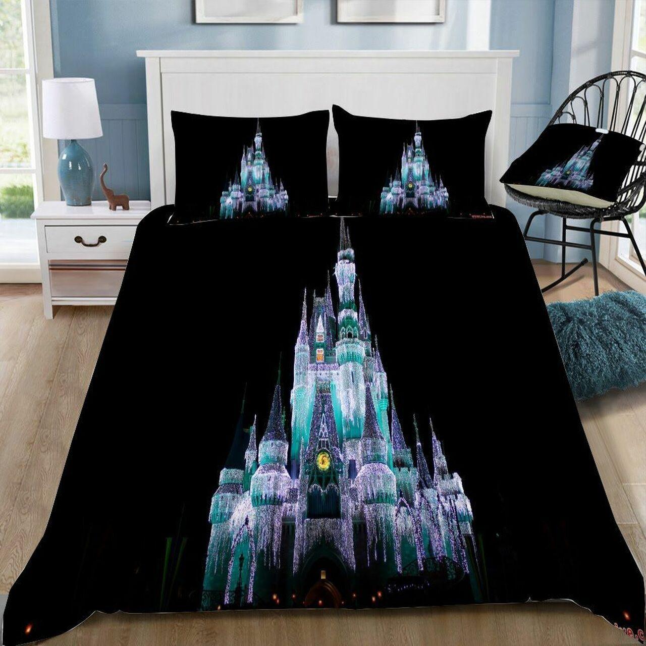 Disney Castle 120 Beautiful Decor For Disney Fan Bedding Set Duvet Cover Meaningful Gift For Love