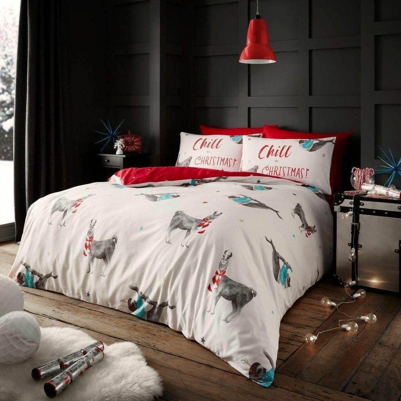 Christmas Llama Cla1612461BsAmazing Christmas Bedroom Decor Duvet Cover Bedding Set With Pillowcase Meaningful Gift For Friend Holiday Season Christmas Gift