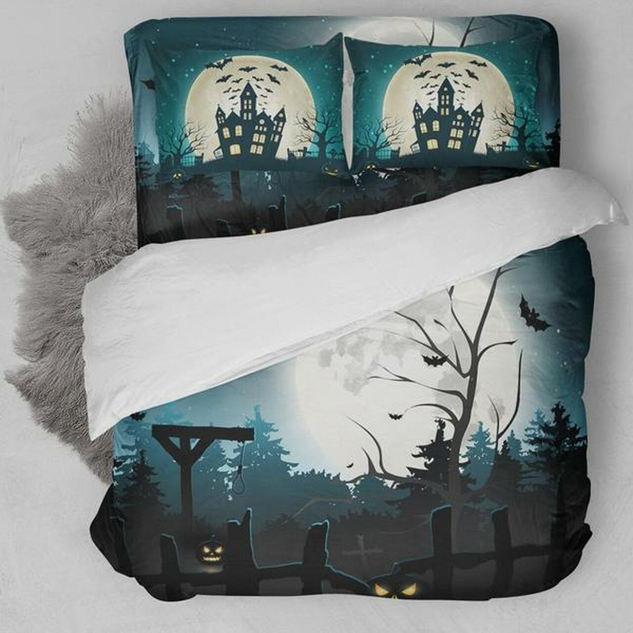 Halloween A Amazing Room Decor Gothic Bedding Set Duvet Cover Gift For Halloween Season