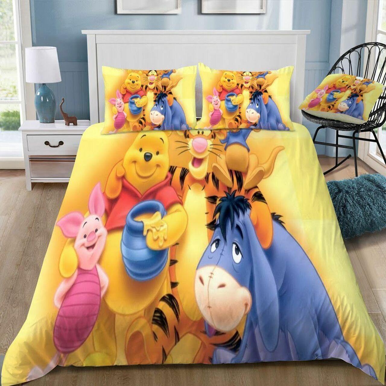 Disney Winnie The Pooh 20 Beautiful Decor For Disney Fan Bedding Set Duvet Cover Meaningful Gift For Love