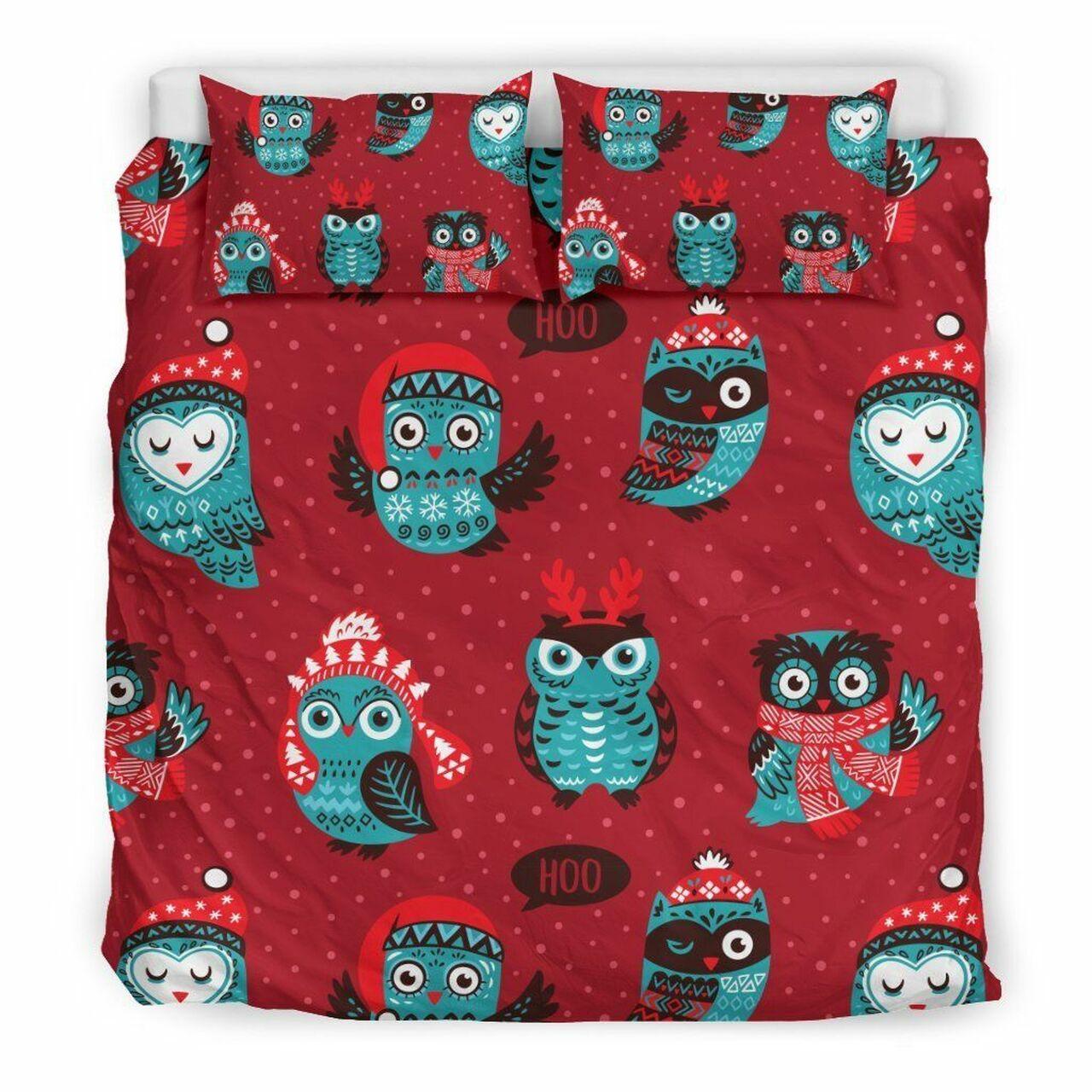Red Owl Christmas Clp1712452TsAmazing Christmas Bedroom Decor Duvet Cover Bedding Set With Pillowcase Meaningful Gift For Friend Holiday Season Christmas Gift