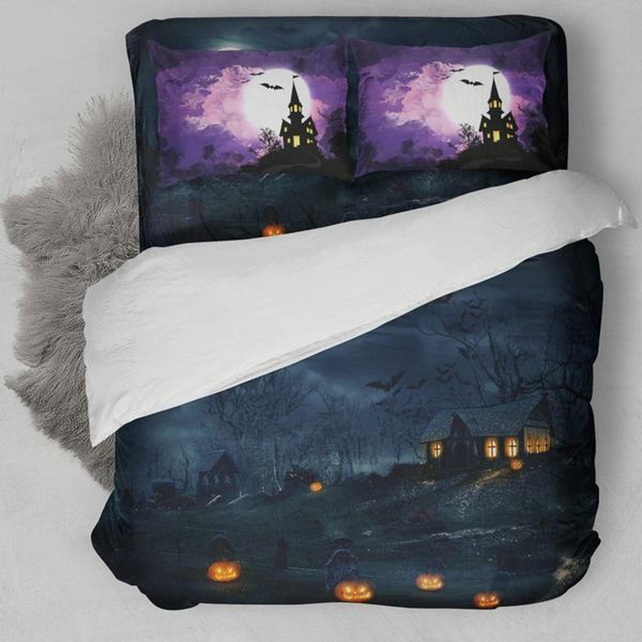 Halloween C Amazing Room Decor Gothic Bedding Set Duvet Cover Gift For Halloween Season
