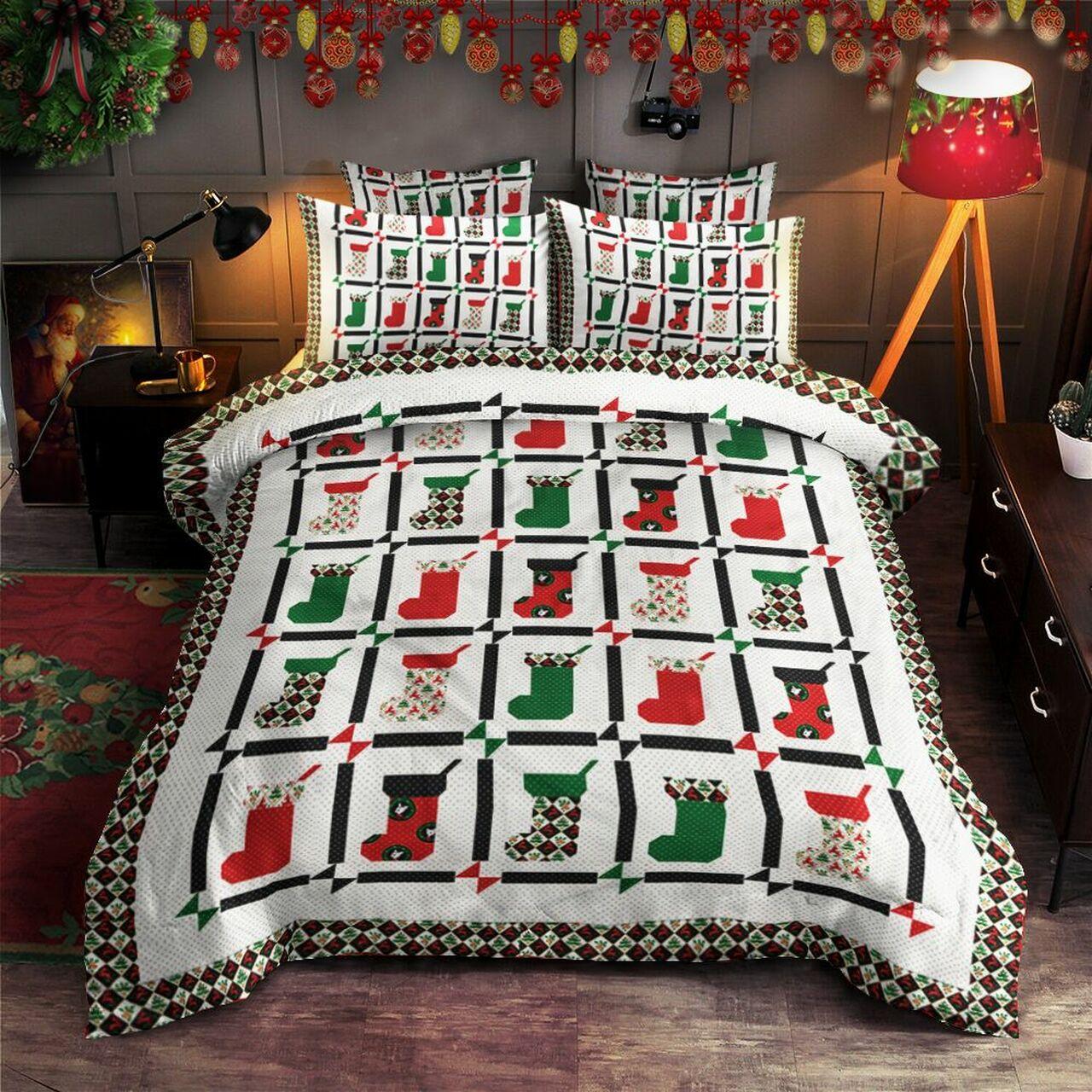 Sock Christmas Day Aa1911129TsAmazing Christmas Bedroom Decor Duvet Cover Bedding Set With Pillowcase Meaningful Gift For Friend Holiday Season Christmas Gift