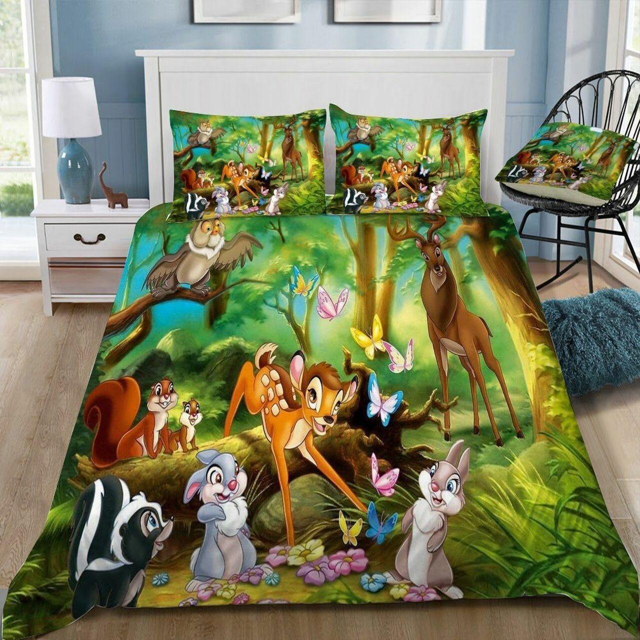 Disney Bambi 12 Beautiful Decor For Disney Fan Bedding Set Duvet Cover Meaningful Gift For Love