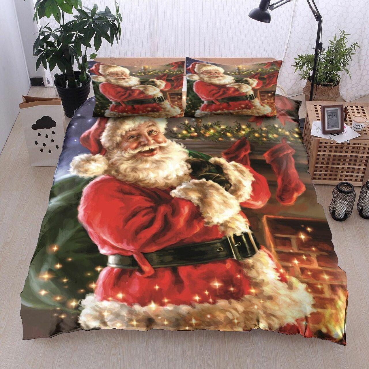 Santa Claus Christmas Hn1611098BsAmazing Christmas Bedroom Decor Duvet Cover Bedding Set With Pillowcase Meaningful Gift For Friend Holiday Season Christmas Gift