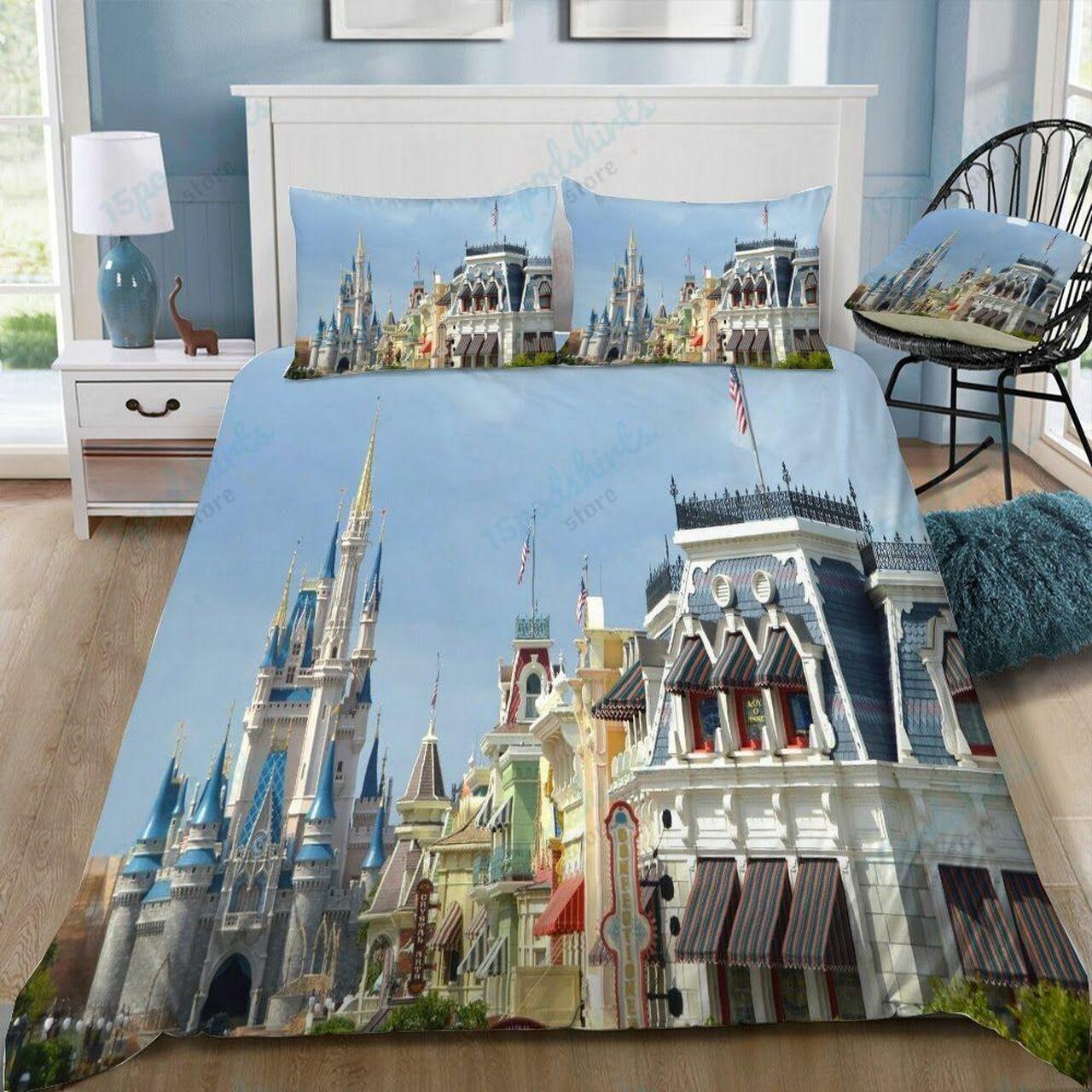 Disney Castle 192 Beautiful Decor For Disney Fan Bedding Set Duvet Cover Meaningful Gift For Love