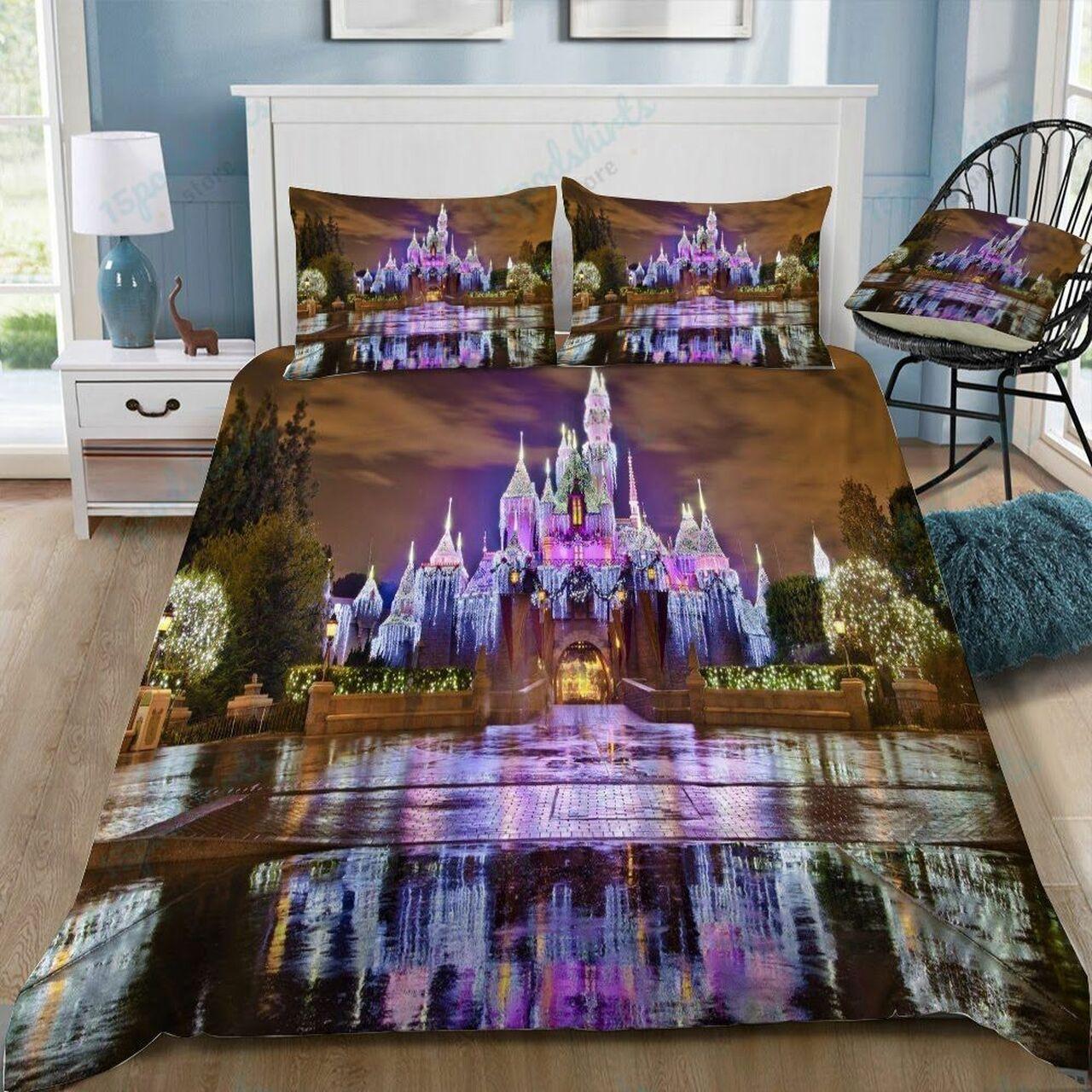 Disney Castle 210 Beautiful Decor For Disney Fan Bedding Set Duvet Cover Meaningful Gift For Love