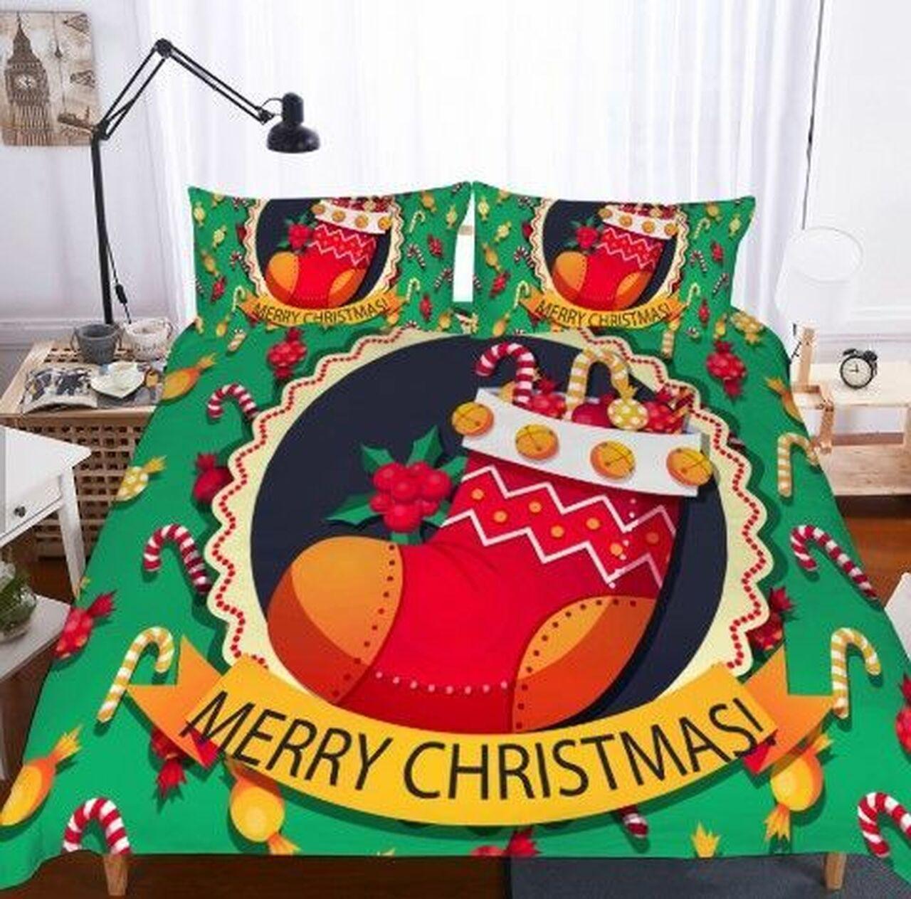 Christmastocking Clt1612034TsAmazing Christmas Bedroom Decor Duvet Cover Bedding Set With Pillowcase Meaningful Gift For Friend Holiday Season Christmas Gift
