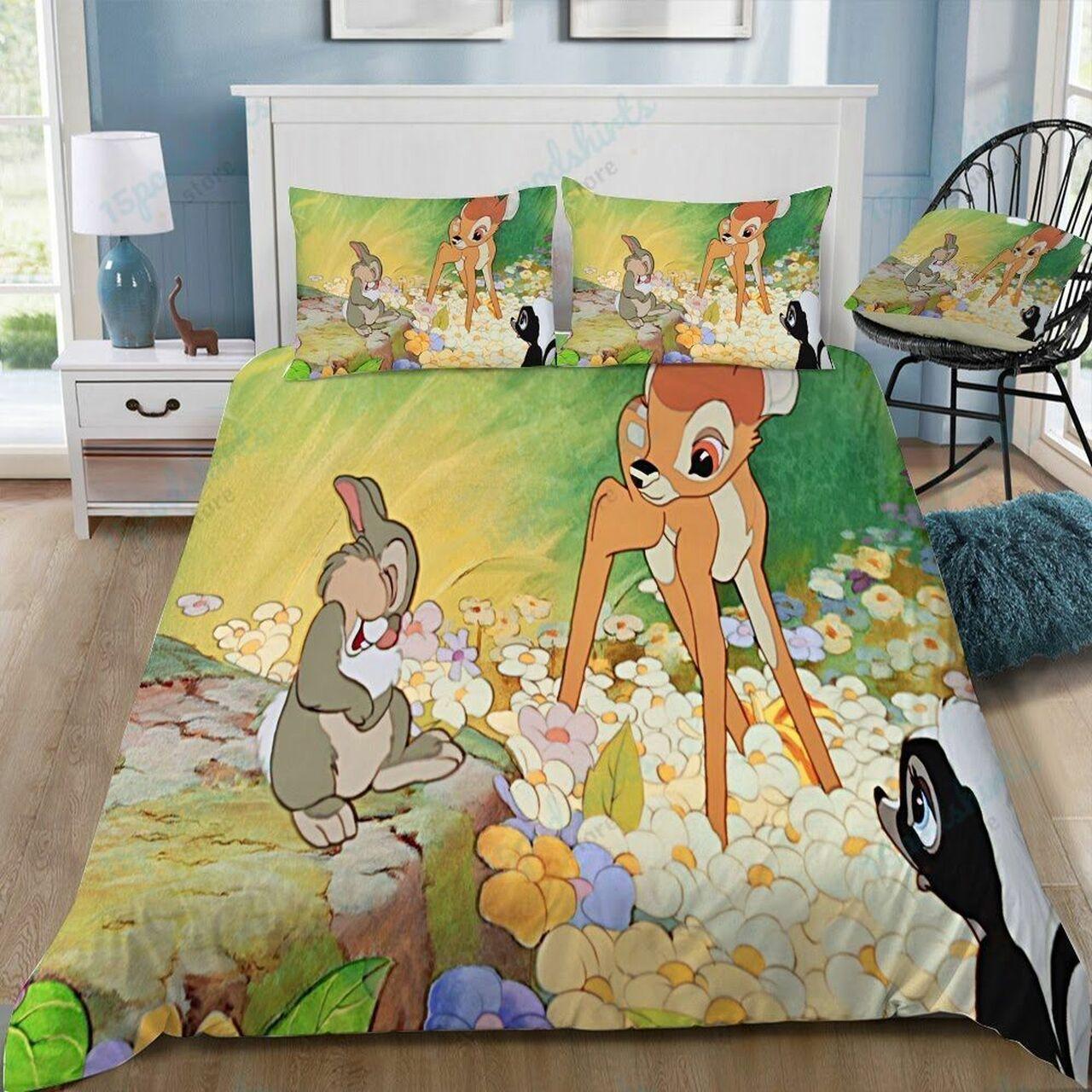 Disney Bambi 55 Beautiful Decor For Disney Fan Bedding Set Duvet Cover Meaningful Gift For Love
