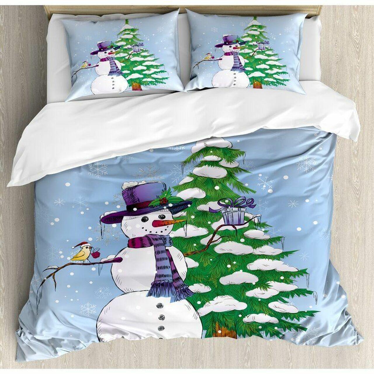 Christmasnowman Clh2211110BsAmazing Christmas Bedroom Decor Duvet Cover Bedding Set With Pillowcase Meaningful Gift For Friend Holiday Season Christmas Gift