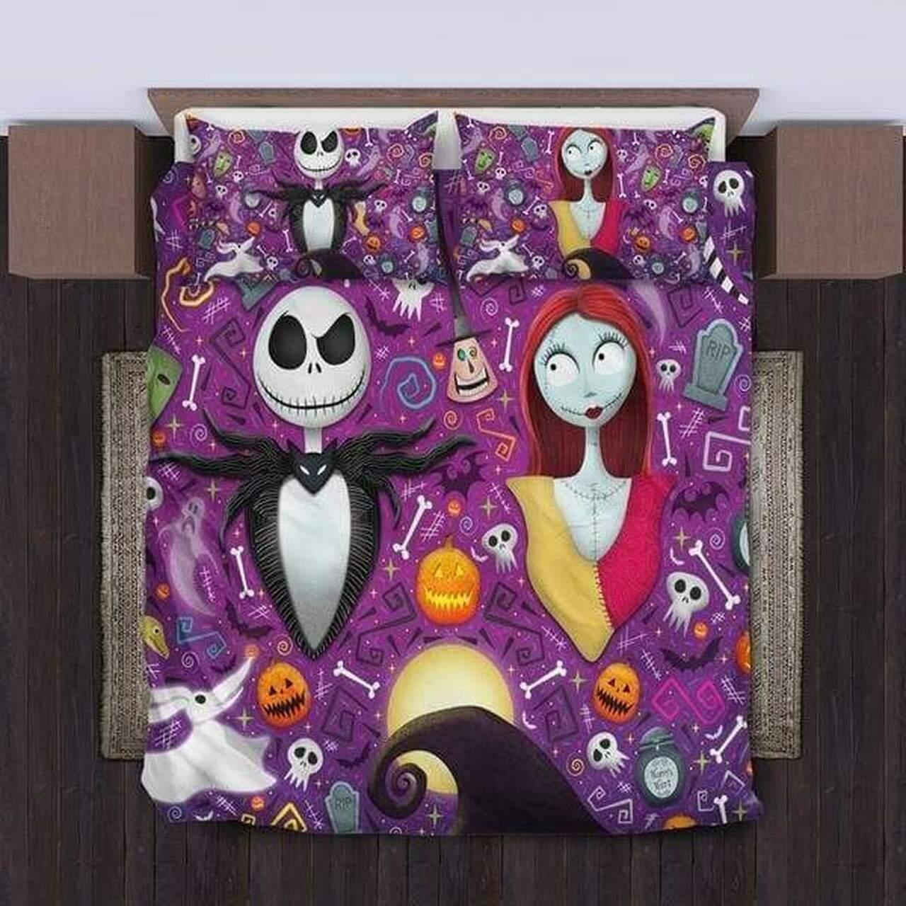 Nightmare Before Christmas 2018 Amazing Room Decor For Disney Fan Bedding Set Duvet Cover Meaningful Gift For Halloween Christmas