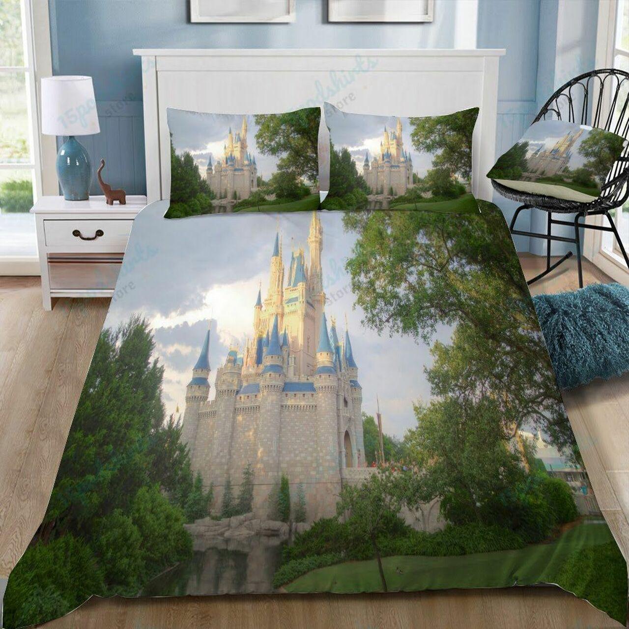 Disney Castle 113 Beautiful Decor For Disney Fan Bedding Set Duvet Cover Meaningful Gift For Love