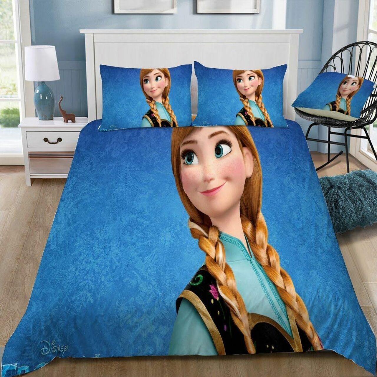 Disney Frozen Anna The Pretty Girl 43 Beautiful Decor For Disney Fan Bedding Set Duvet Cover Meaningful Gift For Love