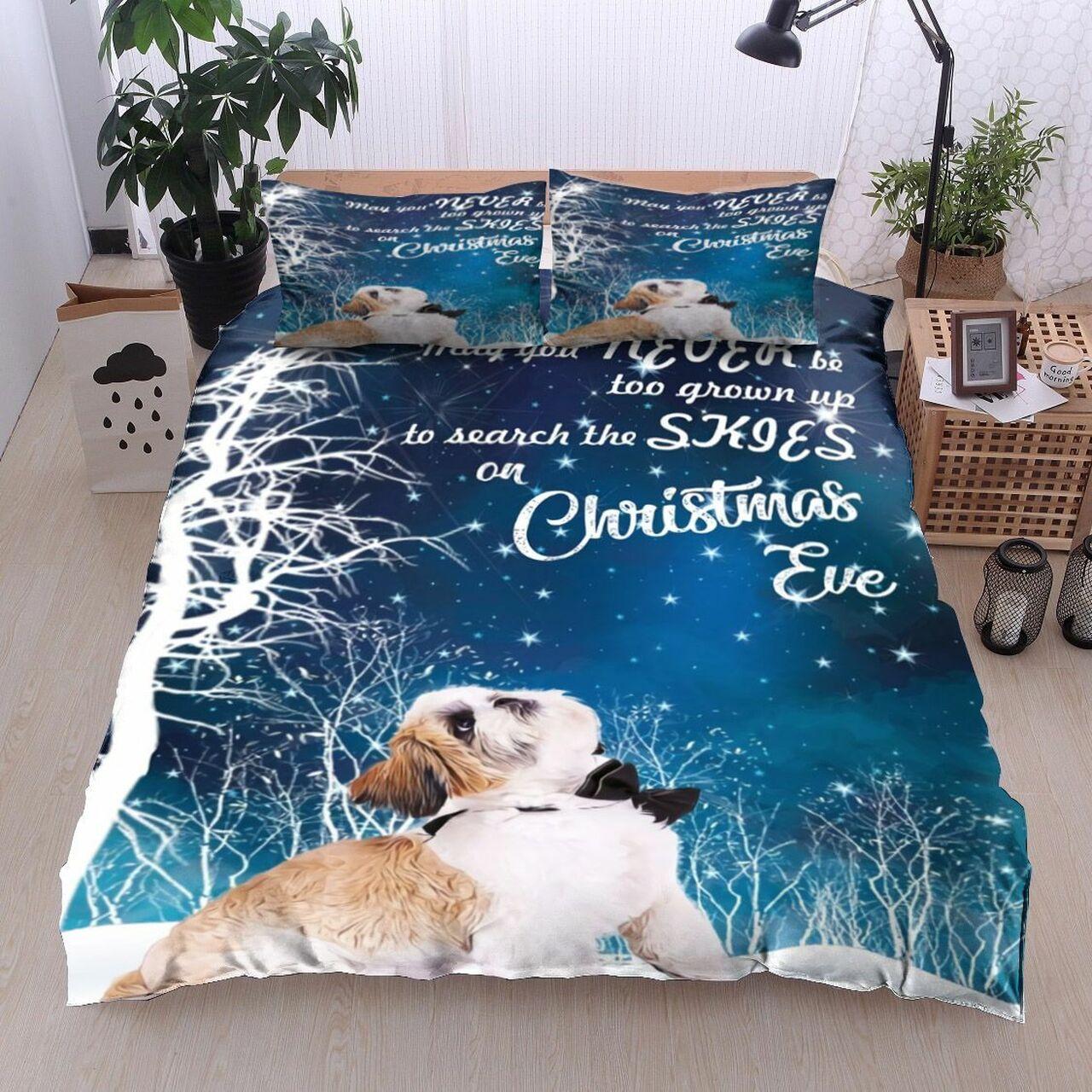 Shih Tzu Christmas Hn1611101BsAmazing Christmas Bedroom Decor Duvet Cover Bedding Set With Pillowcase Meaningful Gift For Friend Holiday Season Christmas Gift