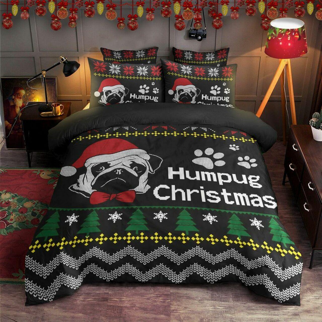 Pug Christmas Hm1611077TsAmazing Christmas Bedroom Decor Duvet Cover Bedding Set With Pillowcase Meaningful Gift For Friend Holiday Season Christmas Gift
