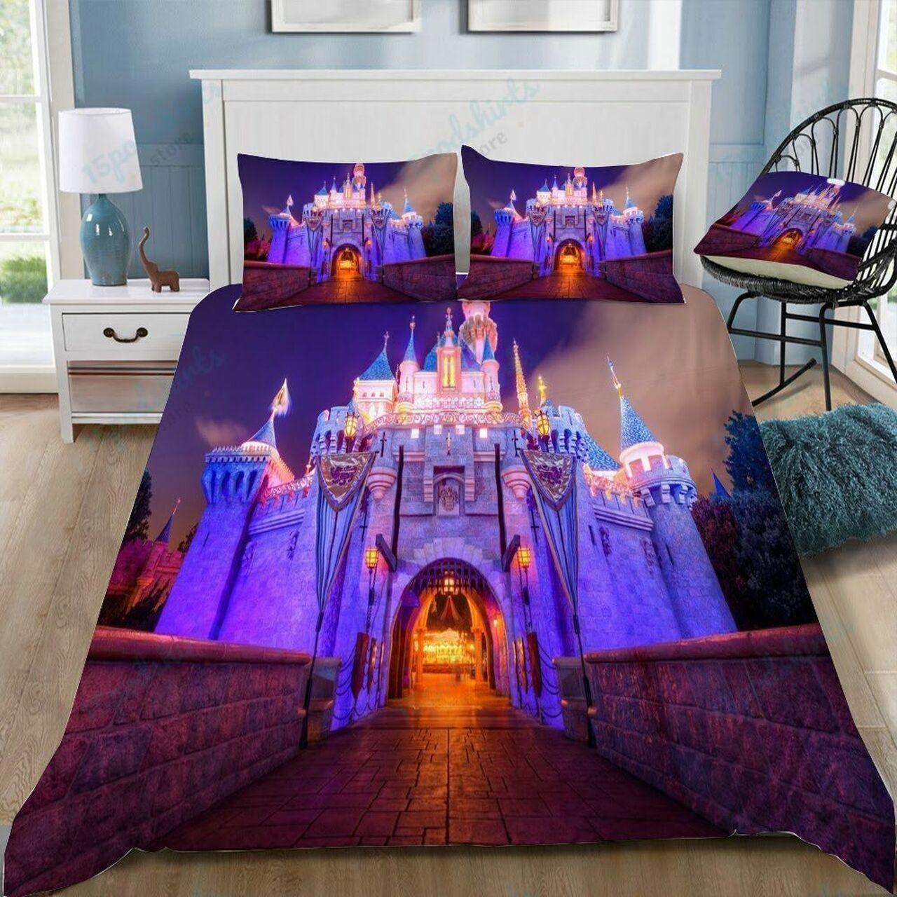 Disney Castle 302 Beautiful Decor For Disney Fan Bedding Set Duvet Cover Meaningful Gift For Love