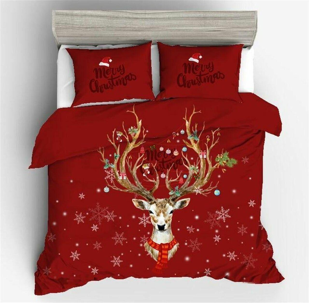 Halloween Deer All Over Prints Amazing Room Decor Gothic Bedding Set Duvet Cover Gift For Halloween Season