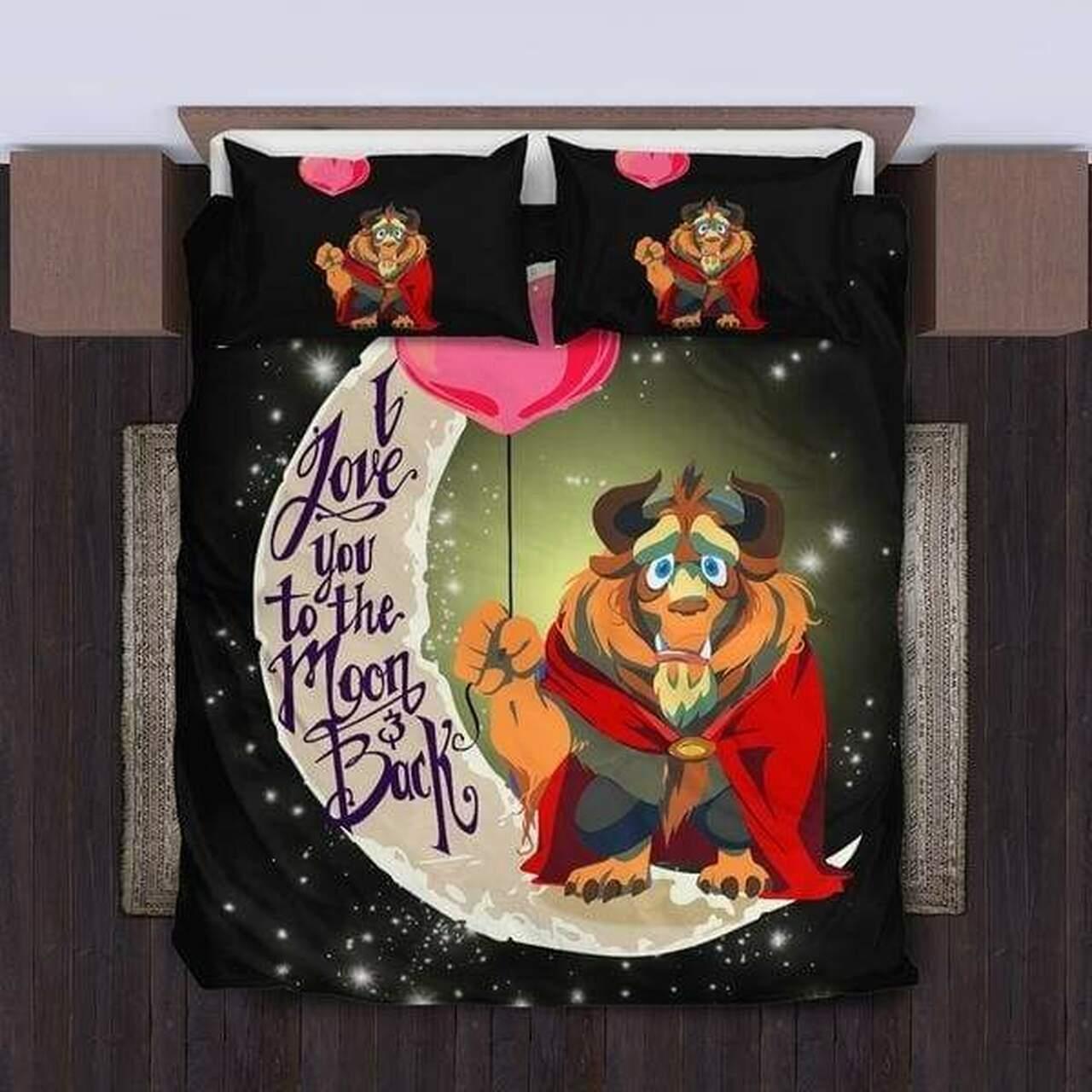 Beauty And The Beast Amazing Disney Room Decor Bedding Set Duvet Cover With Pillowcase Meaningful Gift For Kids Friend Family Member Holiday Gift