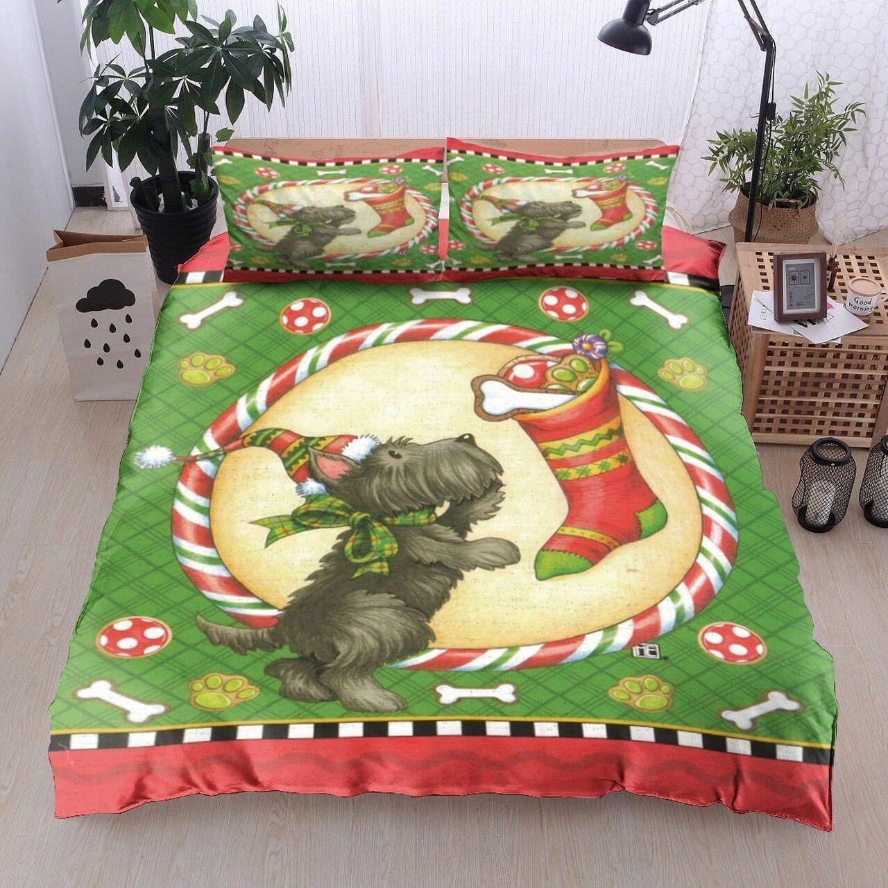Christmas Miniature Schnauzer Bs11409 Fuct1908 Stunning Room Decor Bedding Set Duvet Cover With Pillowcase Meaningful Gift For Kids Friend Family Member Holiday Gift