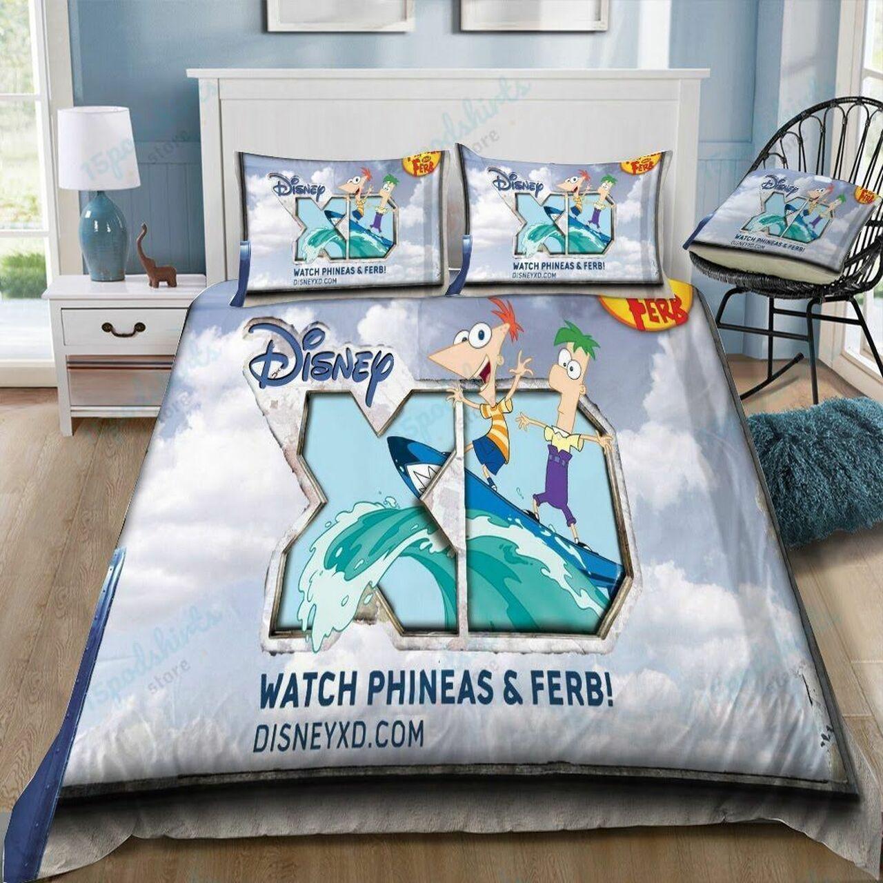 Disney Phineas And Ferb 3 Beautiful Decor For Disney Fan Bedding Set Duvet Cover Meaningful Gift For Love