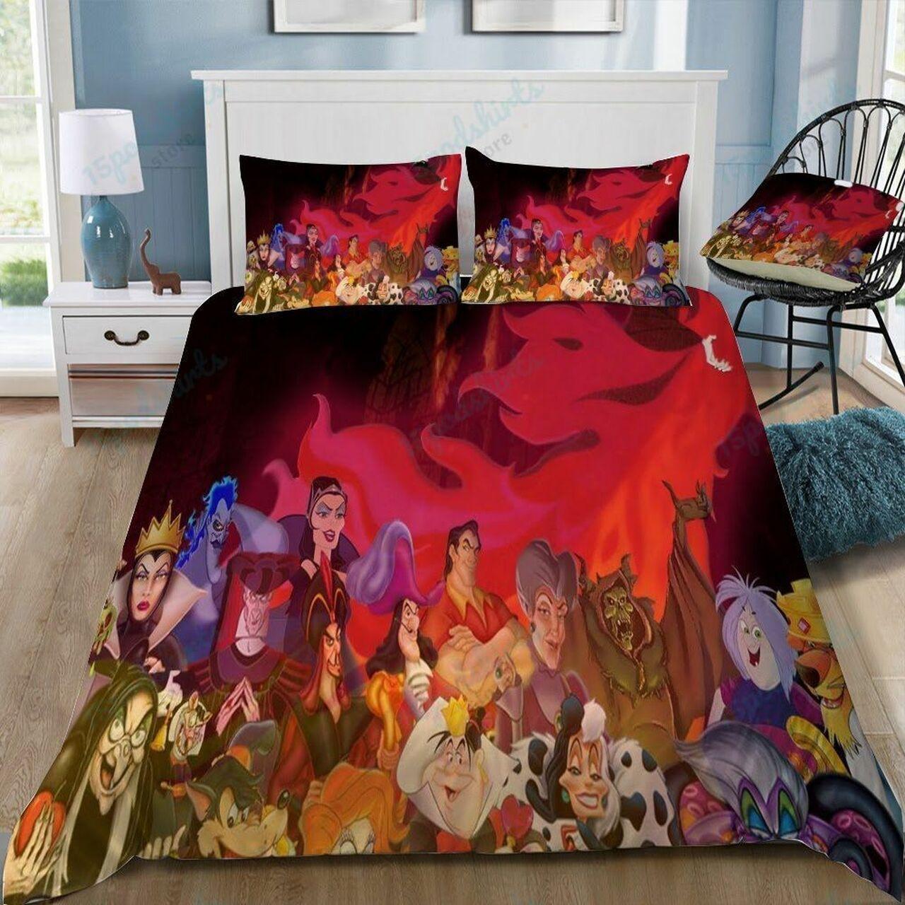 Disney Villains 34 Beautiful Decor For Disney Fan Bedding Set Duvet Cover Meaningful Gift For Love