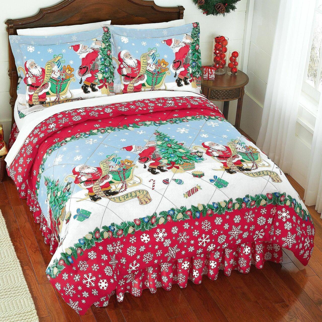 Christmas Santa Claus Cla1612449BsAmazing Christmas Bedroom Decor Duvet Cover Bedding Set With Pillowcase Meaningful Gift For Friend Holiday Season Christmas Gift