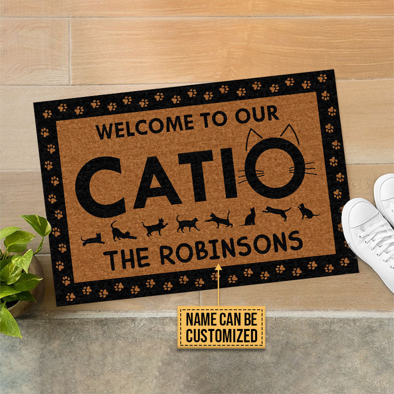Patio Cat Welcome To Our Catio Custom Doormat