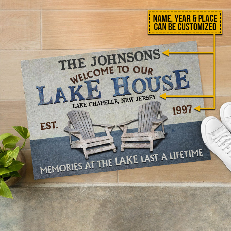 Lake Memories At The Lake Custom Doormat