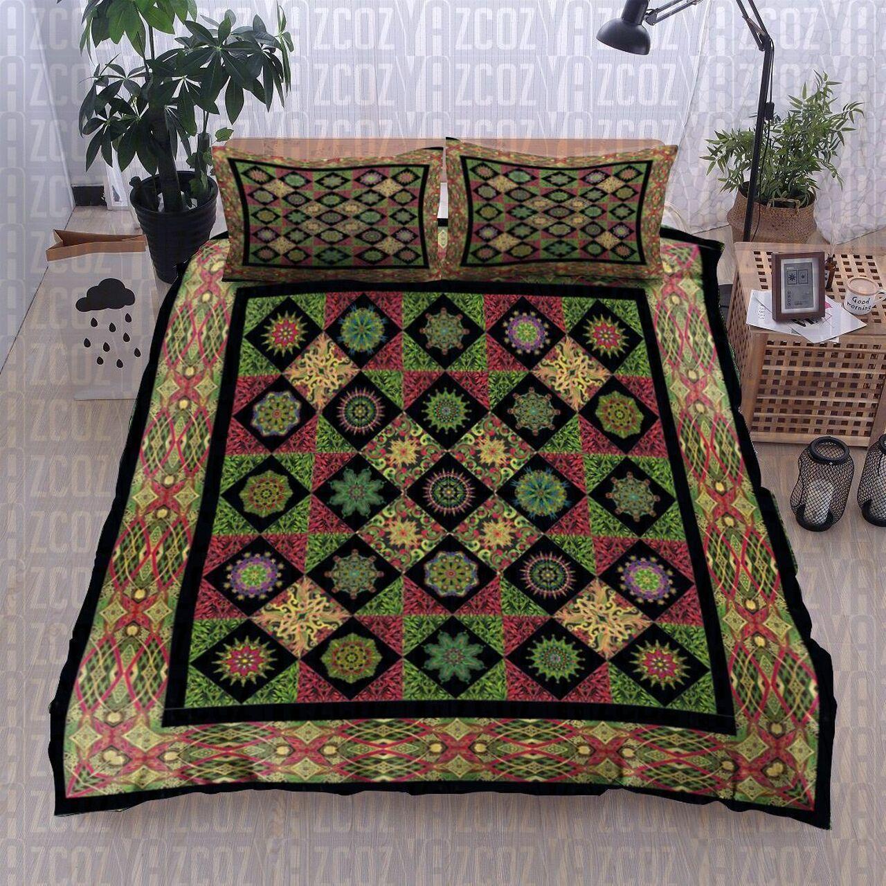 Piece And Joy Fractal Christmas Cl22110308MdbsAmazing Christmas Bedroom Decor Duvet Cover Bedding Set Meaningful Gift For Friend Holiday Season Christmas Gift
