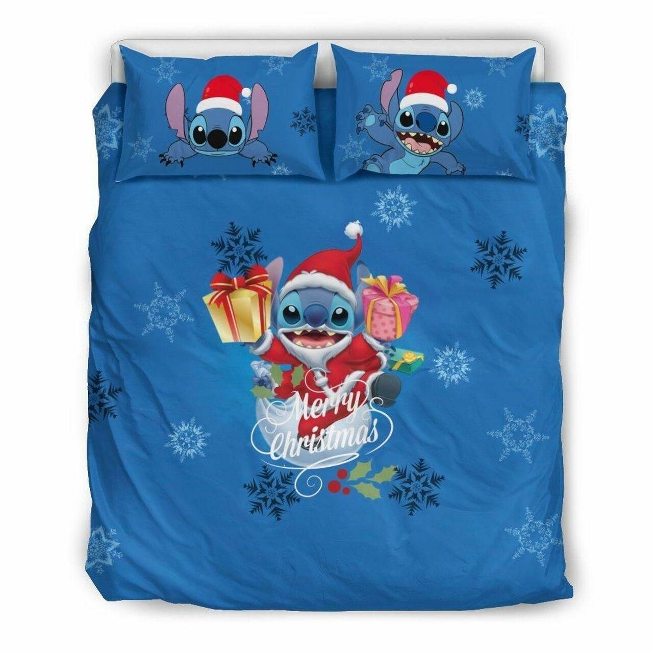 Stitch Christmas 4 Pretty Room For Disney Lover Bedding Set Duvet Cover Meaningful Gift For Family